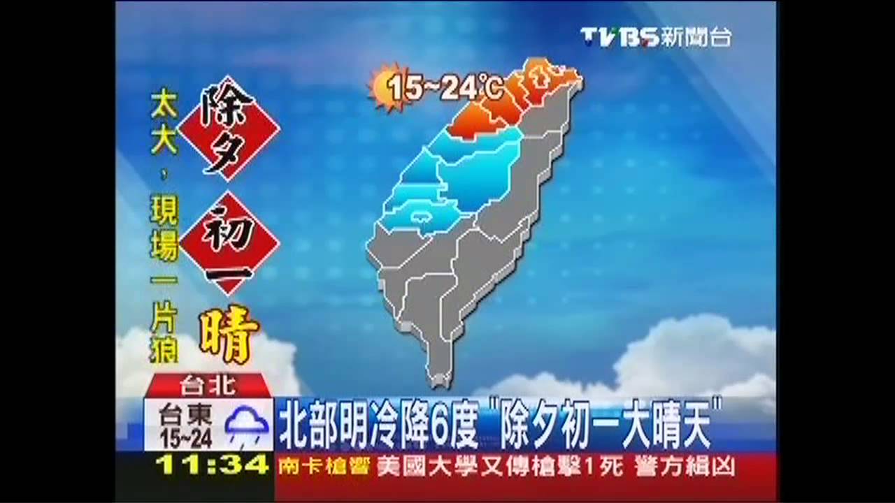 「除夕、初一大晴天」　北部明冷降6度