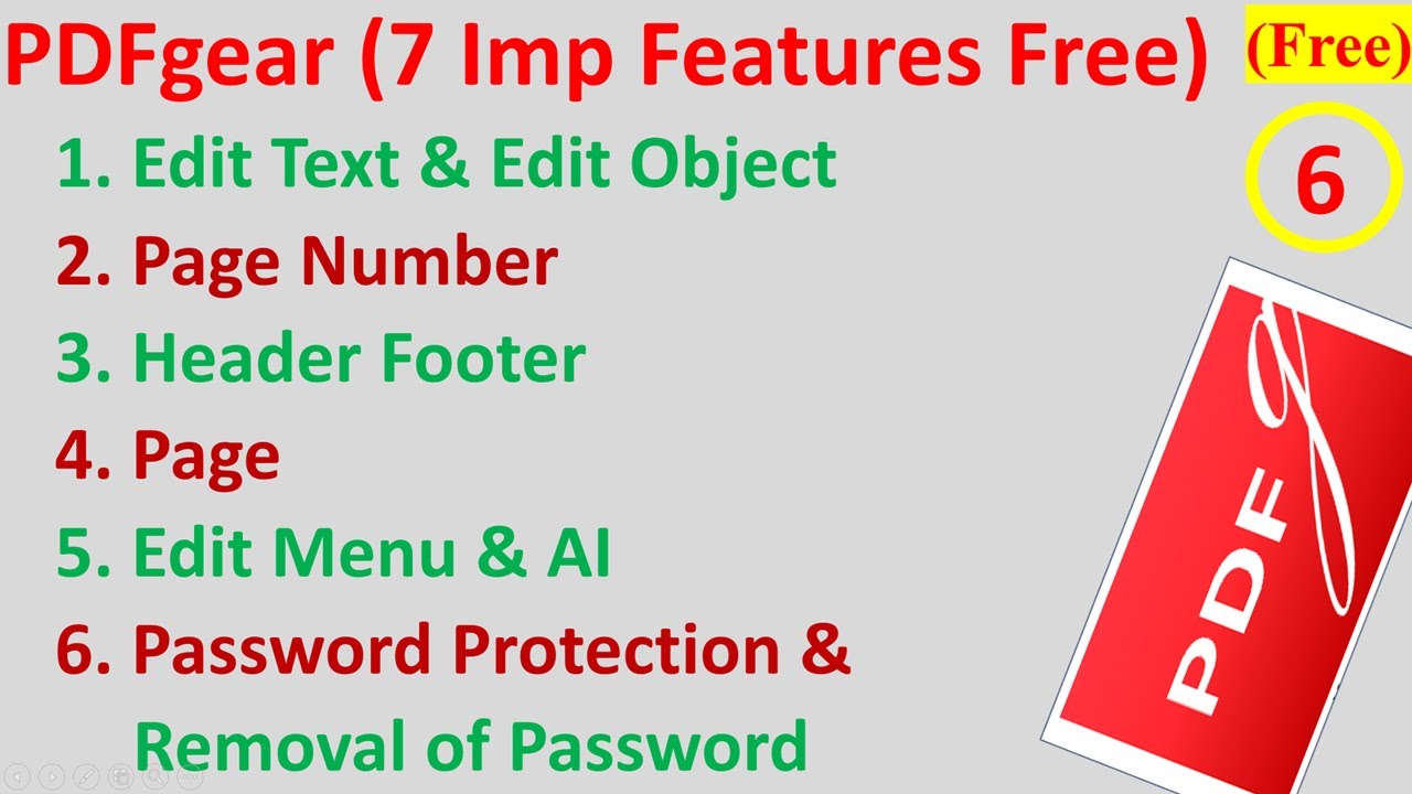 PDFgear 7 Free Features