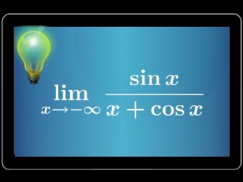 limit of function with cosine and sine • gendarmes' theorem • IMPORTANT exercise