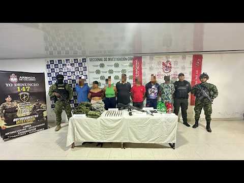 Fuerza Pública captura: siete presuntos integrantes del ‘Clan del Golfo’.