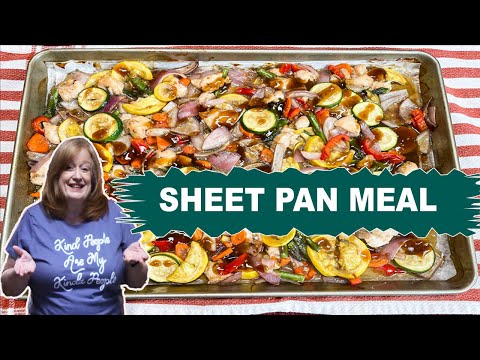 SHEET PAN HONEY GARLIC CHICKEN, Making Dishes Skinny, CATHERINE'S PLATES Easy Weeknight Meal