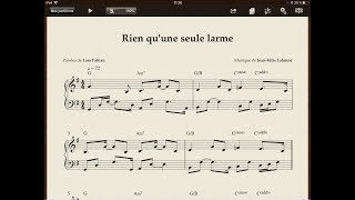 Rien qu&#39;une seule larme - Lara Fabian - Partition - Piano