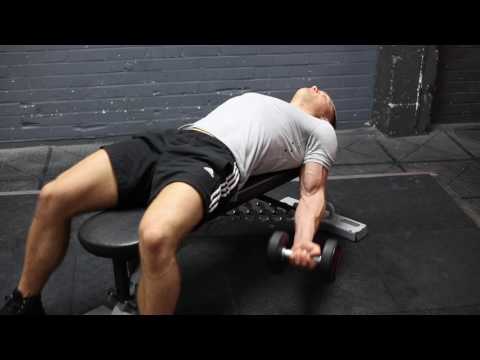 Lying Supine Dumbbell Curls