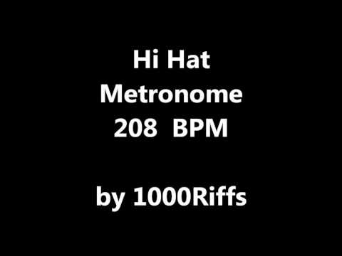 Hi Hat Metronome 208 BPM - Beats Per Minute