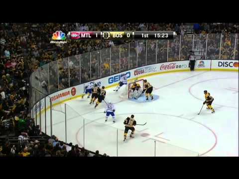 Michael Ryder goal 1-0 Mar 27 2013 Montreal Canadiens vs Boston Bruins NHL Hockey