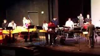 ULM Steel Band Playing Flag Woman