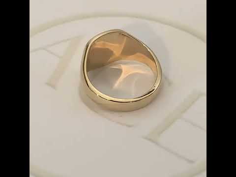 9ct Yellow Gold Cushion Signet Ring  Yag261h