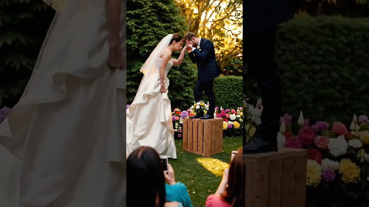 This Couple’s Height Difference Broke the Internet! 📏🔥 #wedding