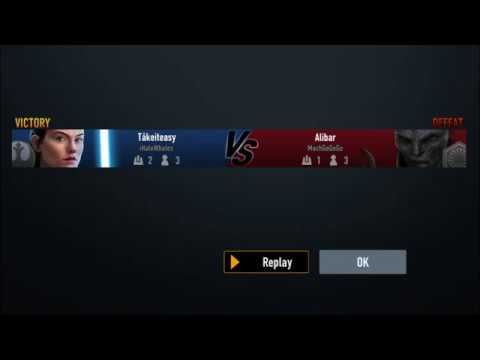 Rey (3) vs Snoke (5) - Star Wars Force Arena