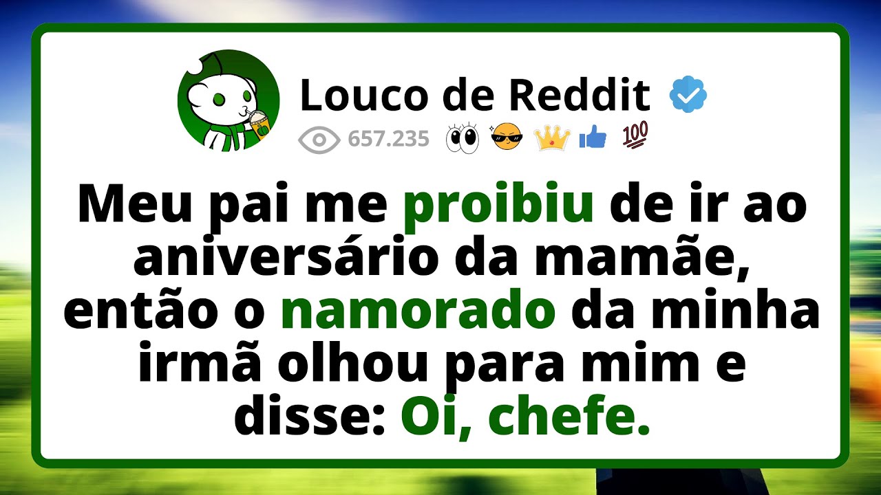 Meu PAI me PROIBIU de ir ao aniversário da mamãe, então o namorado da minha irmã olhou para mim...