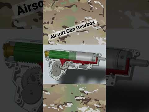 Epic cutaway of an airsoft AEG gearbox #airsoft #shorts