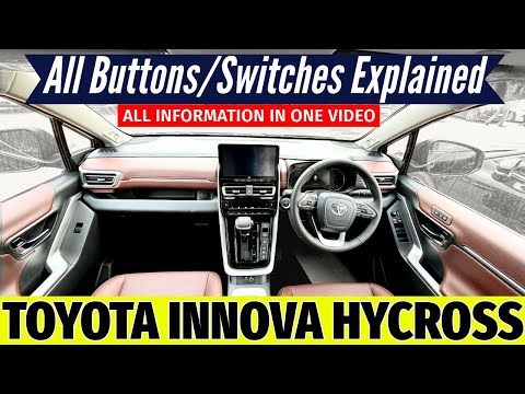 All Buttons/Switches Explained in one video of Toyota Innova Hycross 2024 | Features #innovahycross