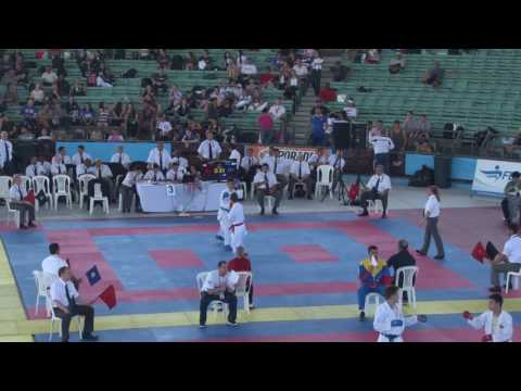 2016 Pan American Junior Championship Cadet -57 Kg Male Kumite Riley Deveau CAN vs Nicolas Tello Rod