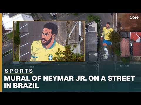Neymar Giant Mural Ignites World Cup Fever Across Brazil | AD115