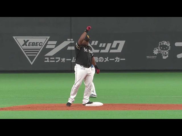 【5回表】走者一掃!! ホークス・デスパイネ ライトへの2点タイムリー2ベースヒット!! 2022年8月26日 北海道日本ハムファイターズ 対 福岡ソフトバンクホークス