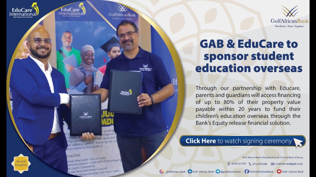 Gulf African Bank and Educare in pact to sponsor student education overseas