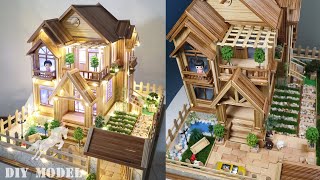 DIY Miniature Mansion with Work room, Living Room, Bedroom | DIY Model