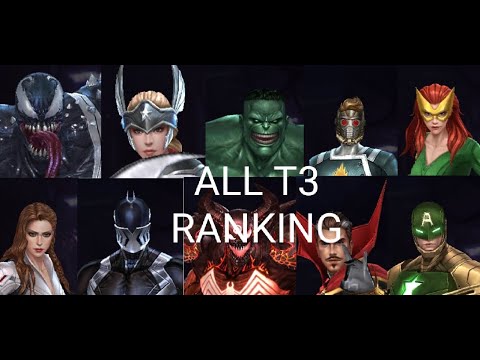 All tier 3 ranked from worst to best!! By new method after dark Avengers update||✓✓