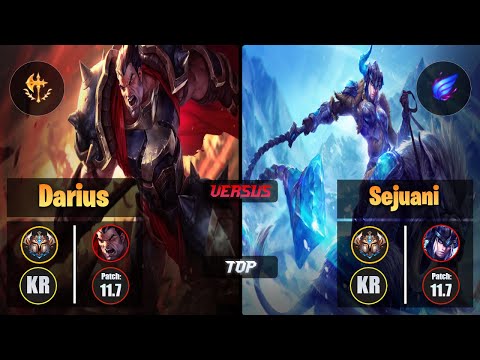 Challenger DARIUS [Conqueror] (Top) VS  SEJUANI - Challenger KR Patch 11.7