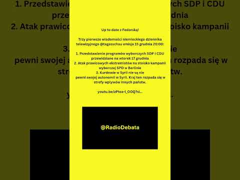Niemieckie media 15 grudnia