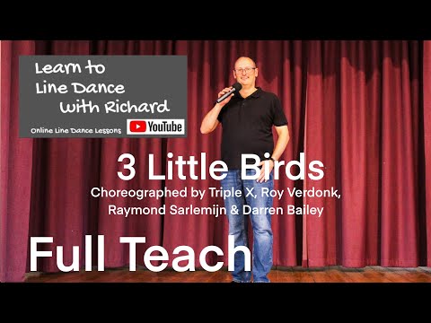 ABSOLUTE BEGINNER LINE DANCE LESSON 68 - 3 Little Birds - Part 1 - Full Teach