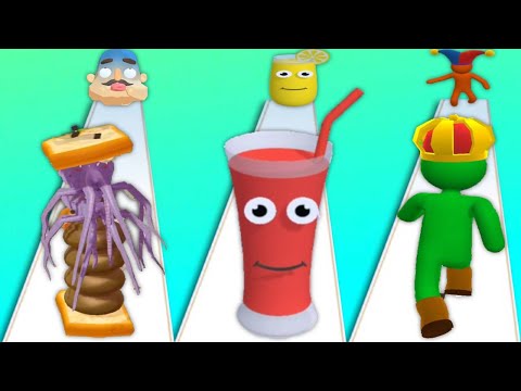 SANDWICH RUNNER vs JUICE RUN vs GIANT RUSH - Triple Gameplay Walkthrough Android, IOS
