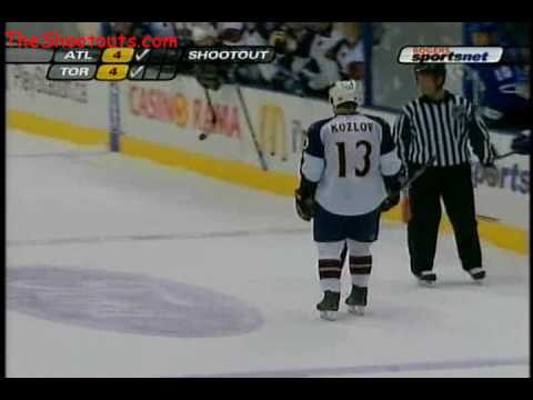 Vyacheslav Kozlov (ATL) vs. Vesa Toskala (TOR) Shootout October 23, 2007
