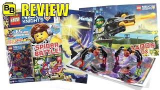 YouTube thumbnail: LEGO NEXO KNIGHTS ISSUE 4 MAGAZINE GLOBLIN SPIDER'S REVIEW