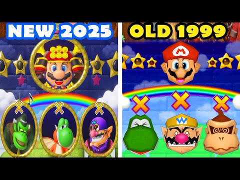 Mario Party Superstars vs Mario Party 2 - Lucky Day of Old Mario vs Sumurai Mario (Old vs New)