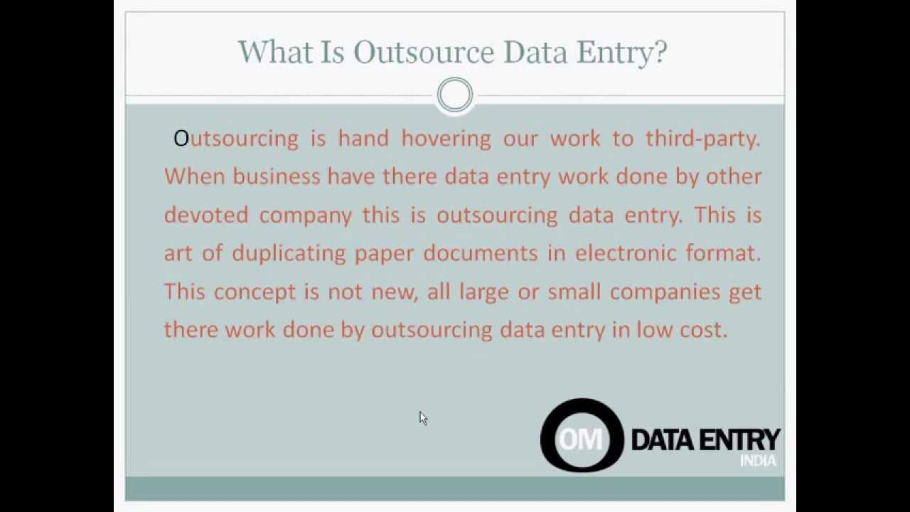 Outsource Data Entry