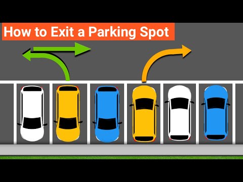 How to Exit a Parking Spot//Reverse out a Parking space/ parking tips #drivingtips #carparking