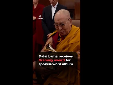 Dalai Lama receives Grammy award for spoken-word album
