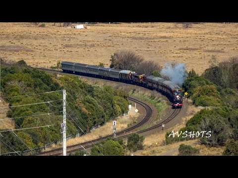 Massive Hertiage Train Lashup: 3265 +3526  (Steam), 4501 + 4490 + 4916 (Diesel) 6S60 + 4MS7