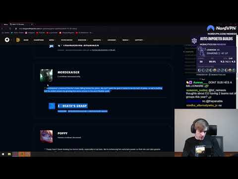 Nemesis opinion on 11.19 patch "useless mordekaiser changes"