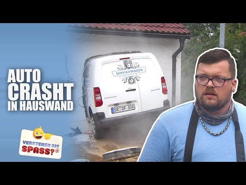 Auto crasht in Hauswand | Verstehen Sie Spaß?