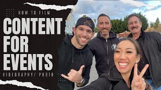 CONTENT STRATEGY when filming events. Hollywood Edition
