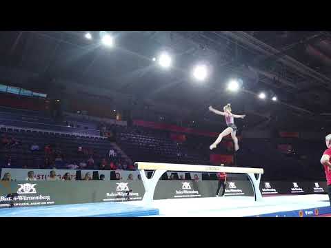 Gymnastic Championships 2019: Anne-Marie Padurariu podium training balance beam