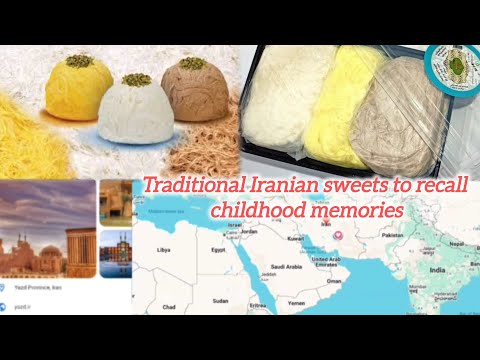 Baking Pashmak, a sweet reminiscent of childhood memories for elderly people in Iran, in Yazd, Iran
