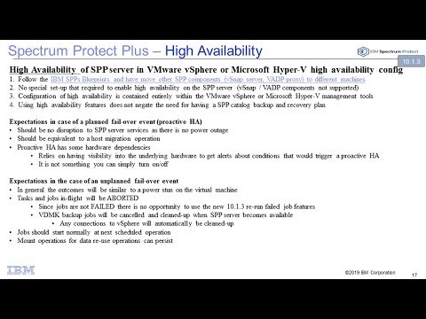 IBM Spectrum Protect Plus High Availability  - Demo