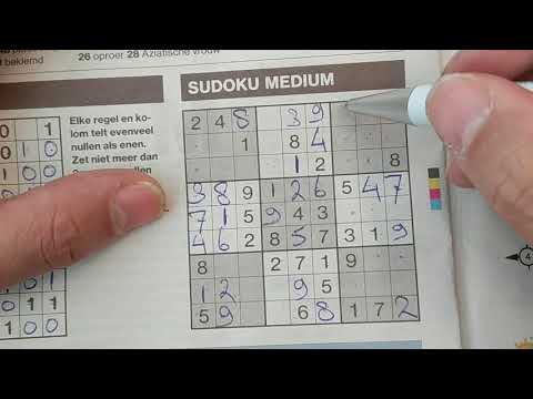 Solve this Medium Sudoku puzzle (with a PDF file) 04-17-2019 part 2 of 3