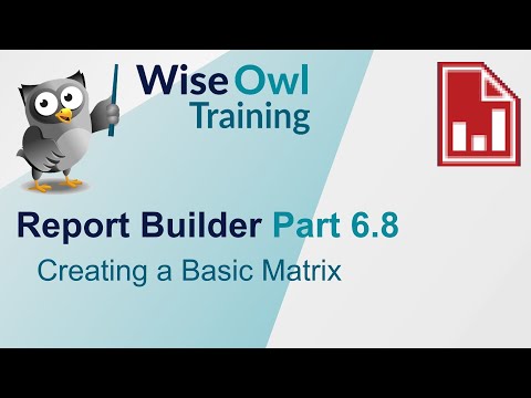 SSRS Report Builder Part 6.8 - Creating a Basic Matrix