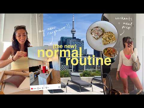 MY NEW normal routine! Workouts, meal prep & SHE MOVED IN 👀