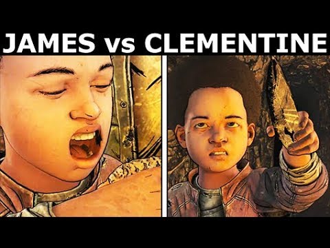 James vs Clementine Fight + AJ Protecting Clem - The Walking Dead Final Season 4 Episode 4