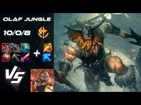 JUNGLE Olaf vs Qiyana - EU Grandmaster Patch 25.S2.7