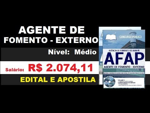 Edital Apostila Concurso AFAP AP 2019 Cargo Agente de Fomento   Externo