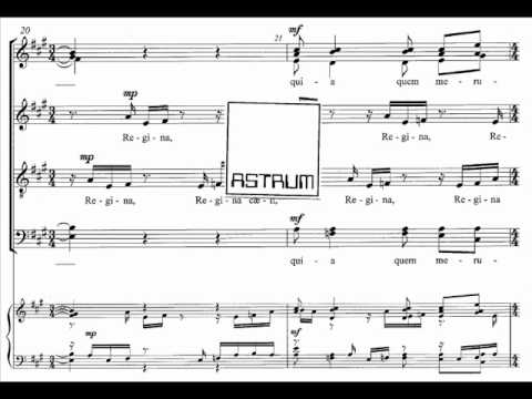 Ambrož Čopi : Regina cæli - for unaccompanied mixed choir (SSAATBB)