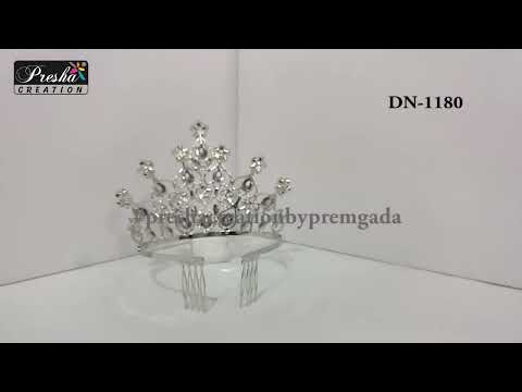 White Metal Wire Tiara For Peagent