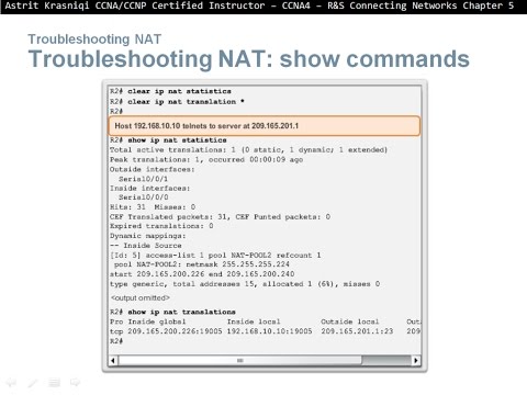 5.3 Troubleshooting NAT (CCNA 4: Chapter 5: Network Address Translation for IPv4)