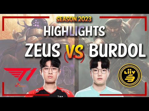 T1 Zeus vs LSB Burdol HIGHLIGHTS - JAX vs GANGPLANK Top