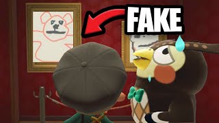 Putting MY OWN ART in the MUSEUM in Animal Crossing
